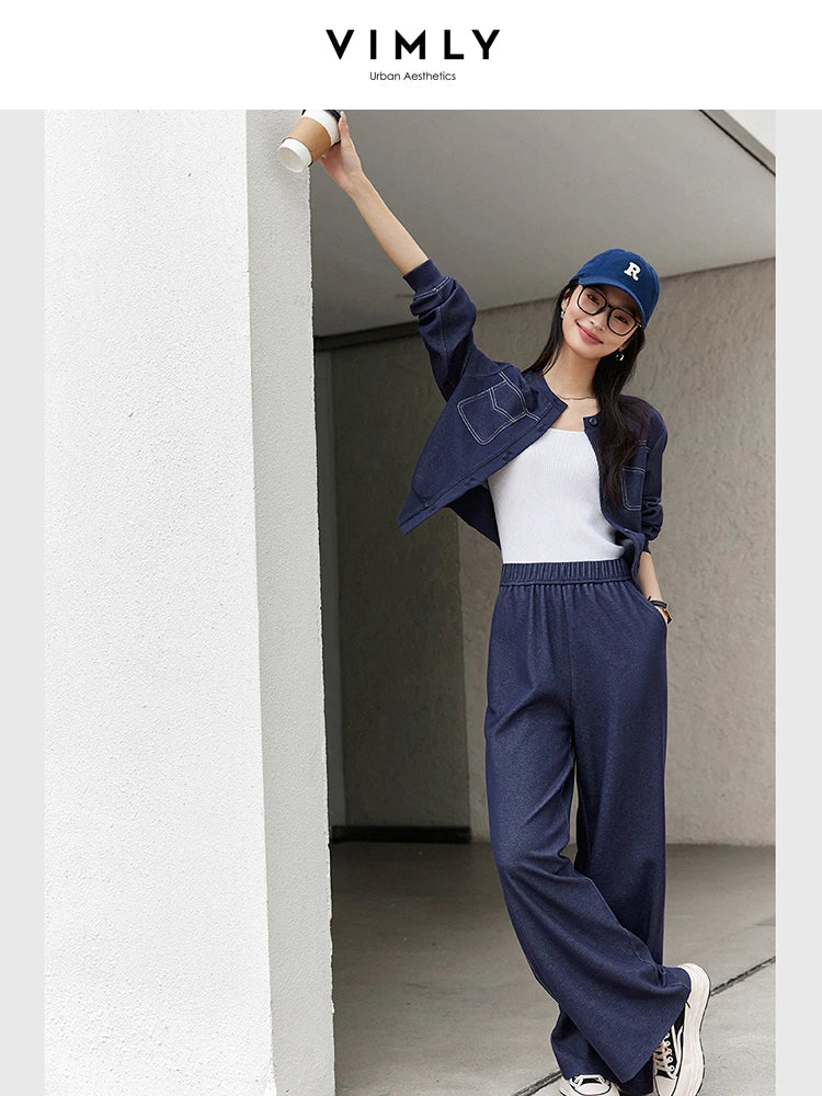 VIMLY Two Piece Women's Spring Pant Sets